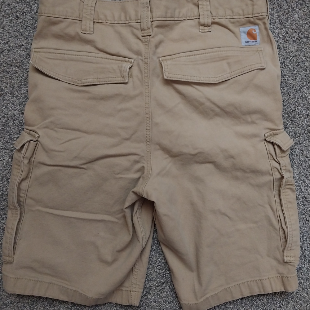 Carhartt Tan Men's Cargo Shorts with Utility Pockets